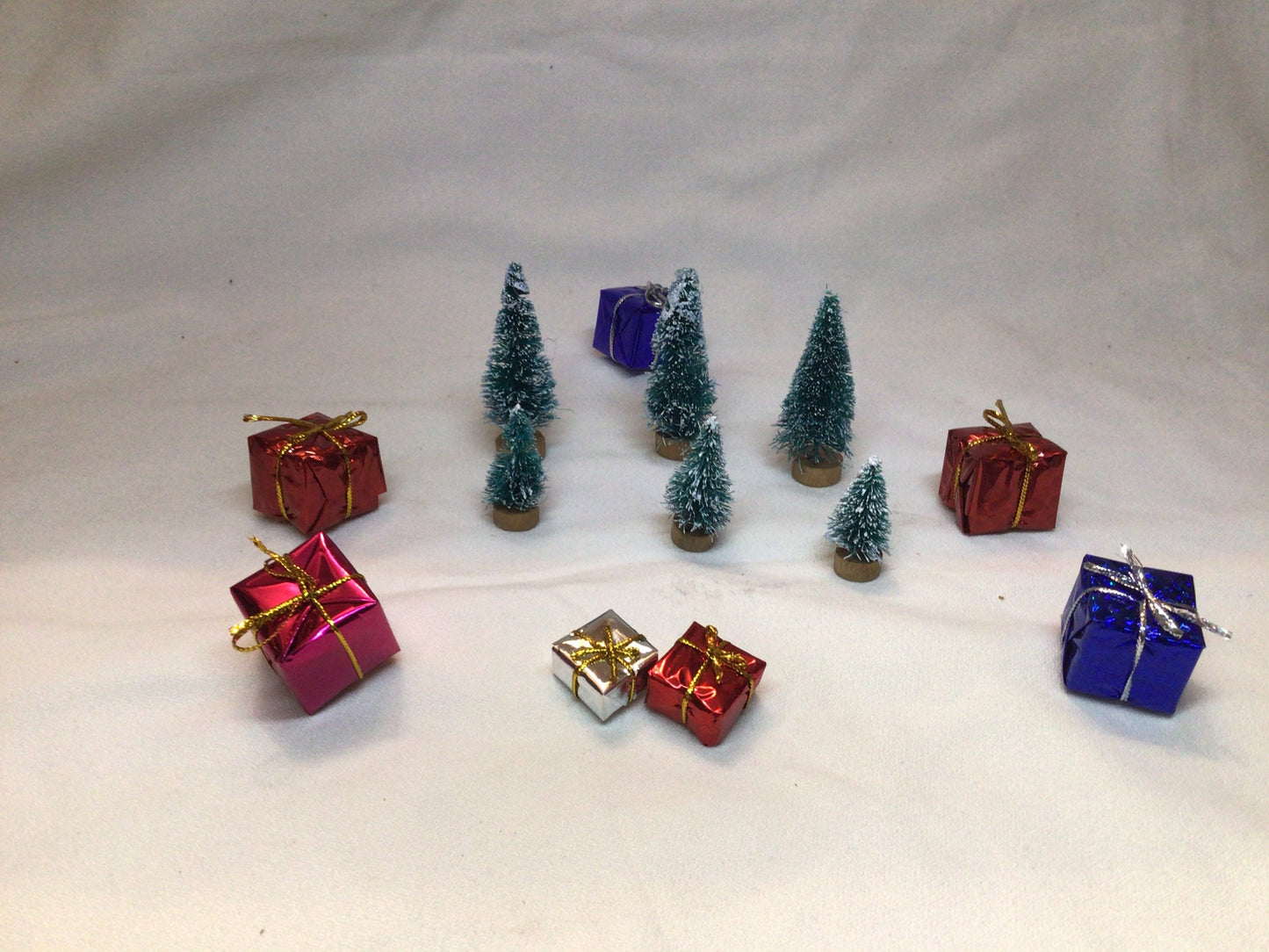 Mini Bottle Brush Christmas Trees I Two Sizes Frosted Sisal Mini Trees I Fairy Garden Christmas Trees I Snowy Sisal Christmas Trees