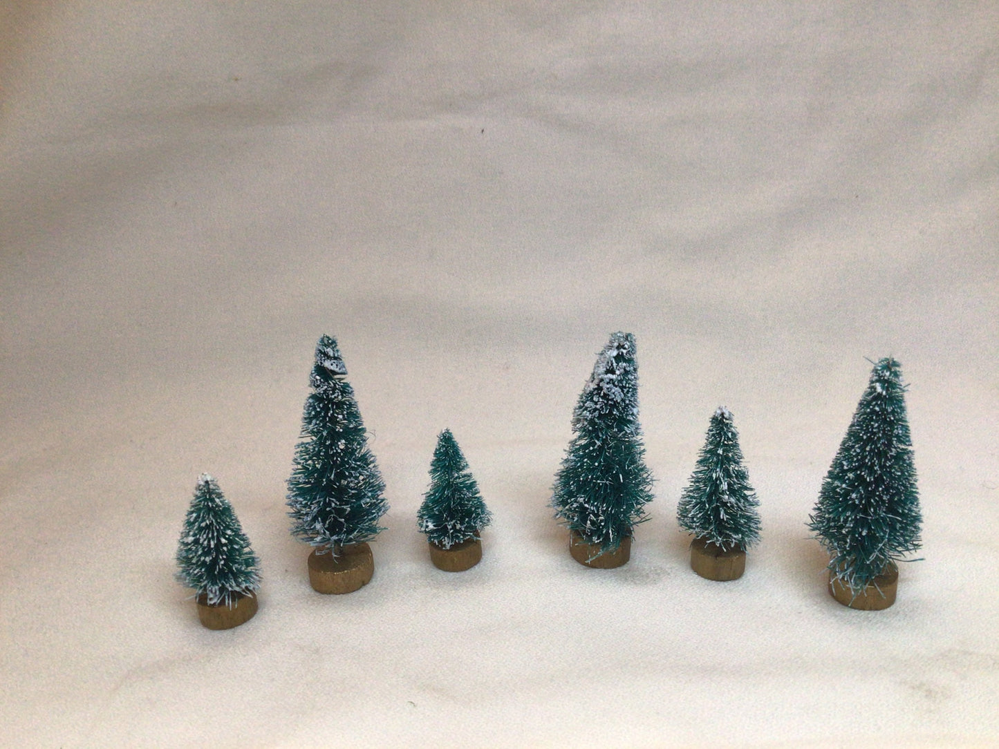 Mini Bottle Brush Christmas Trees I Two Sizes Frosted Sisal Mini Trees I Fairy Garden Christmas Trees I Snowy Sisal Christmas Trees