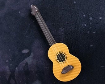 Dollhouse Guitar I Miniature Doll Instruments I Miniature Dollhouse Guitar I 1:12 Scale Dollhouse Accessories