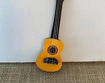 Dollhouse Guitar I Miniature Doll Instruments I Miniature Dollhouse Guitar I 1:12 Scale Dollhouse Accessories