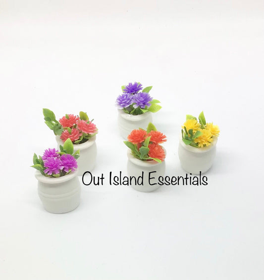 2 Pcs. Dollhouse Flowers | Dollhouse Bouquet of Flowers I Miniature Florals I Miniature Dollhouse Centerpiece I 1:12 Scale Accessories