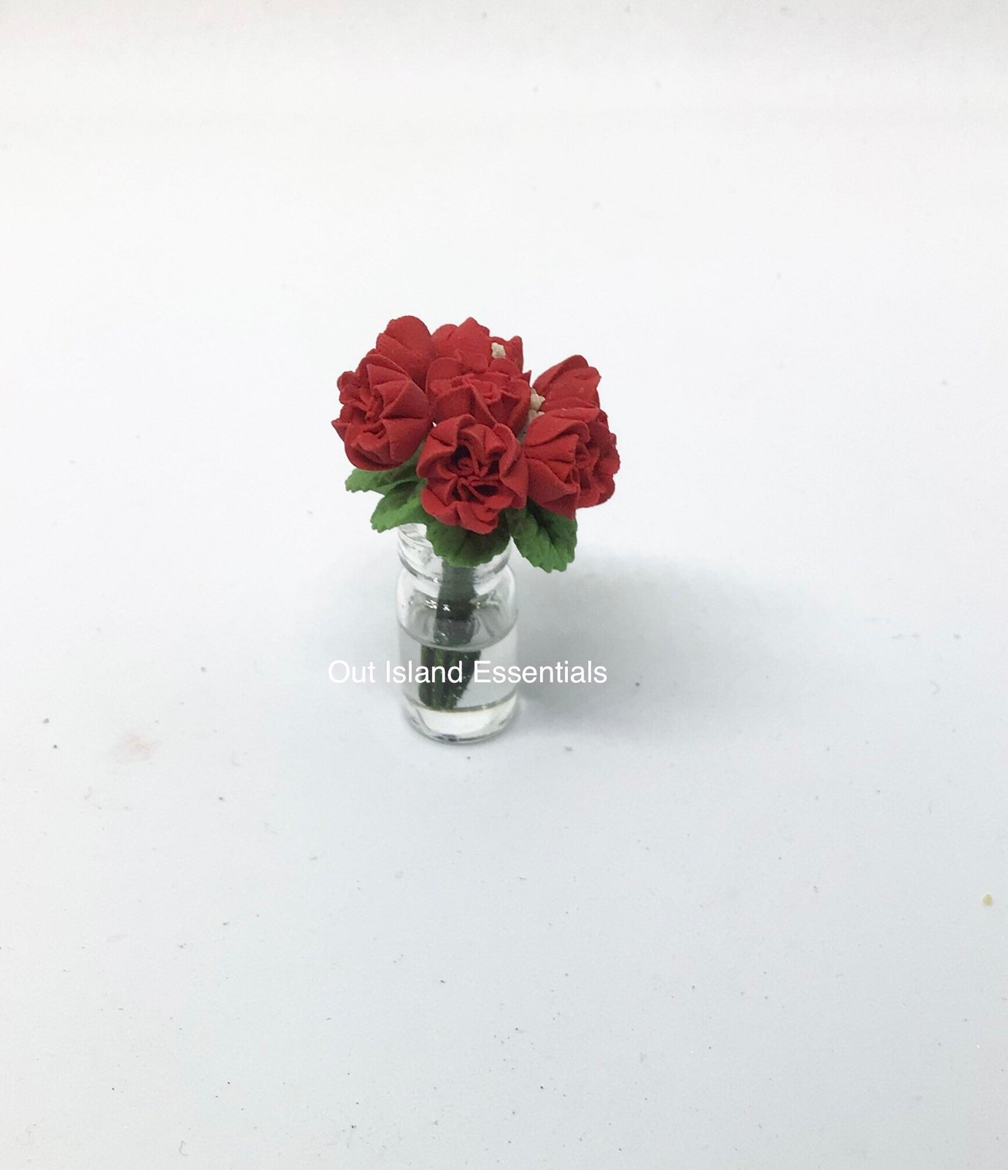 1 Pc Dollhouse Miniature Red Roses 1:12 Scale