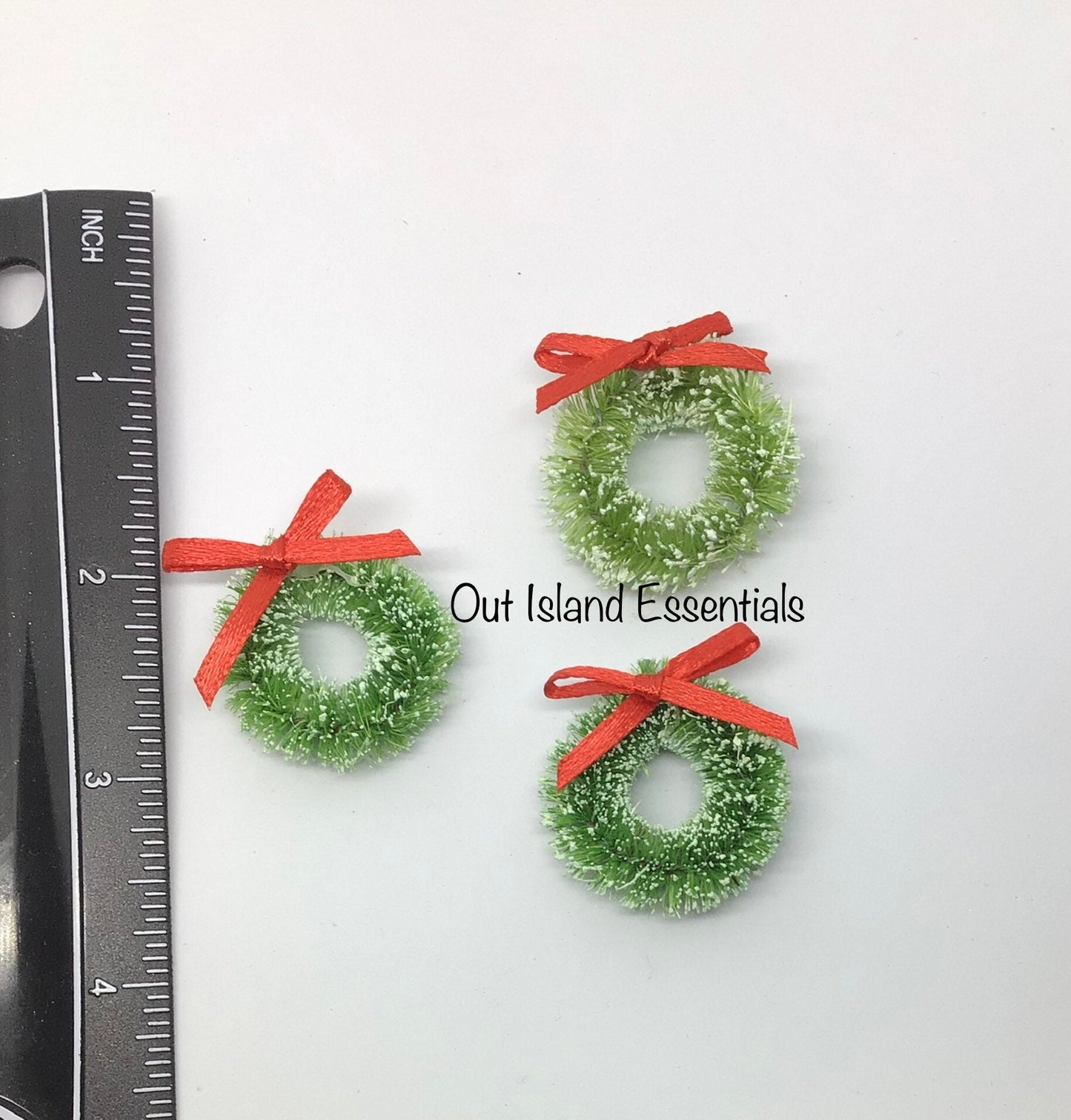 3 Pcs. Dollhouse Wreaths I Miniature Doll Wreath I Miniature Dollhouse Christmas Decor I 1:12 Scale Dollhouse Accessories