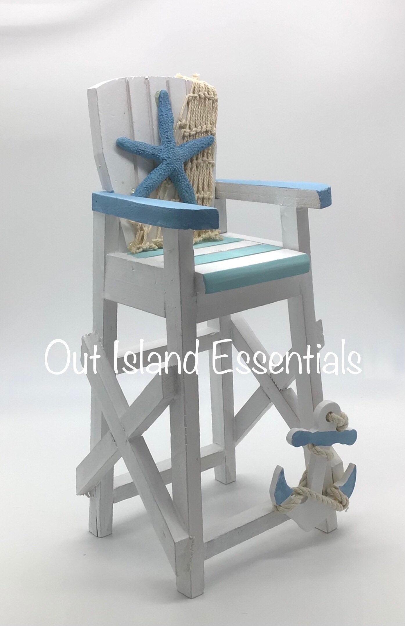 Lifeguard Adirondack Chair | Christmas Beach Decor | Lifeguard Chair Decoration | Table Top Decor | Coastal Mini Chair