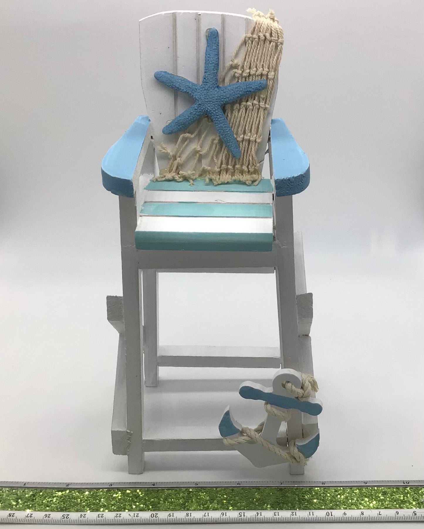 Lifeguard Adirondack Chair | Christmas Beach Decor | Lifeguard Chair Decoration | Table Top Decor | Coastal Mini Chair