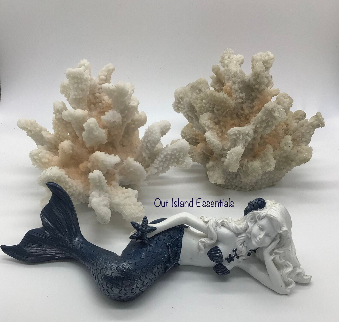 Side Laying Mermaid Statue | Mermaid Decoration | Daydreaming Mermaid | Laying Down Mermaid | Little Mermaid