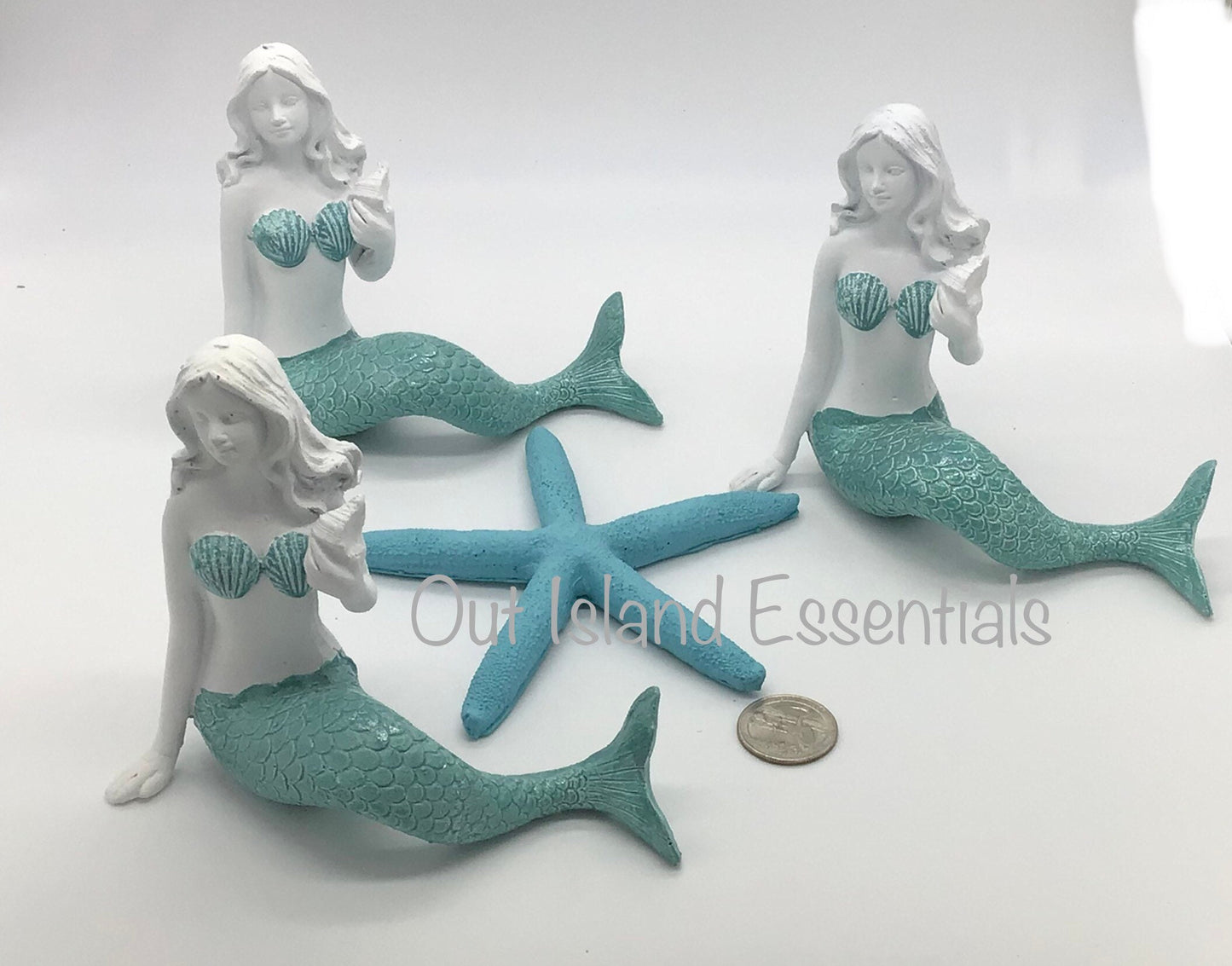 Side Pose Mermaid Statue | Mermaid Decoration | Daydreaming Mermaid | Sitting Down Mermaid | Little Mermaid