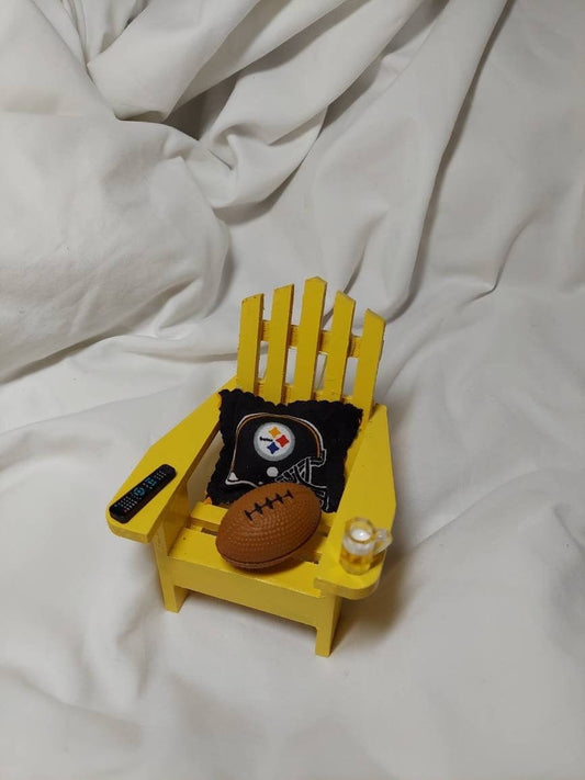 Steelers Ornament I NFL Christmas Ornament | Adirondack Chair Ornament I Pittsburgh Steelers Christmas Ornament I Coastal Cottage Christmas