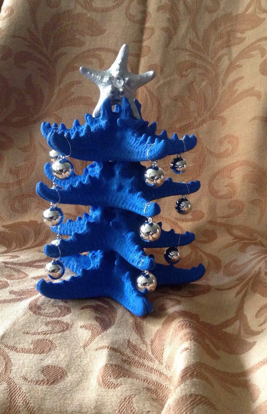 Starfish Christmas Tree Decoration, Rhinestone Starfish Christmas Tree, Starfish Beach Christmas Tree, Table Top Christmas Tree