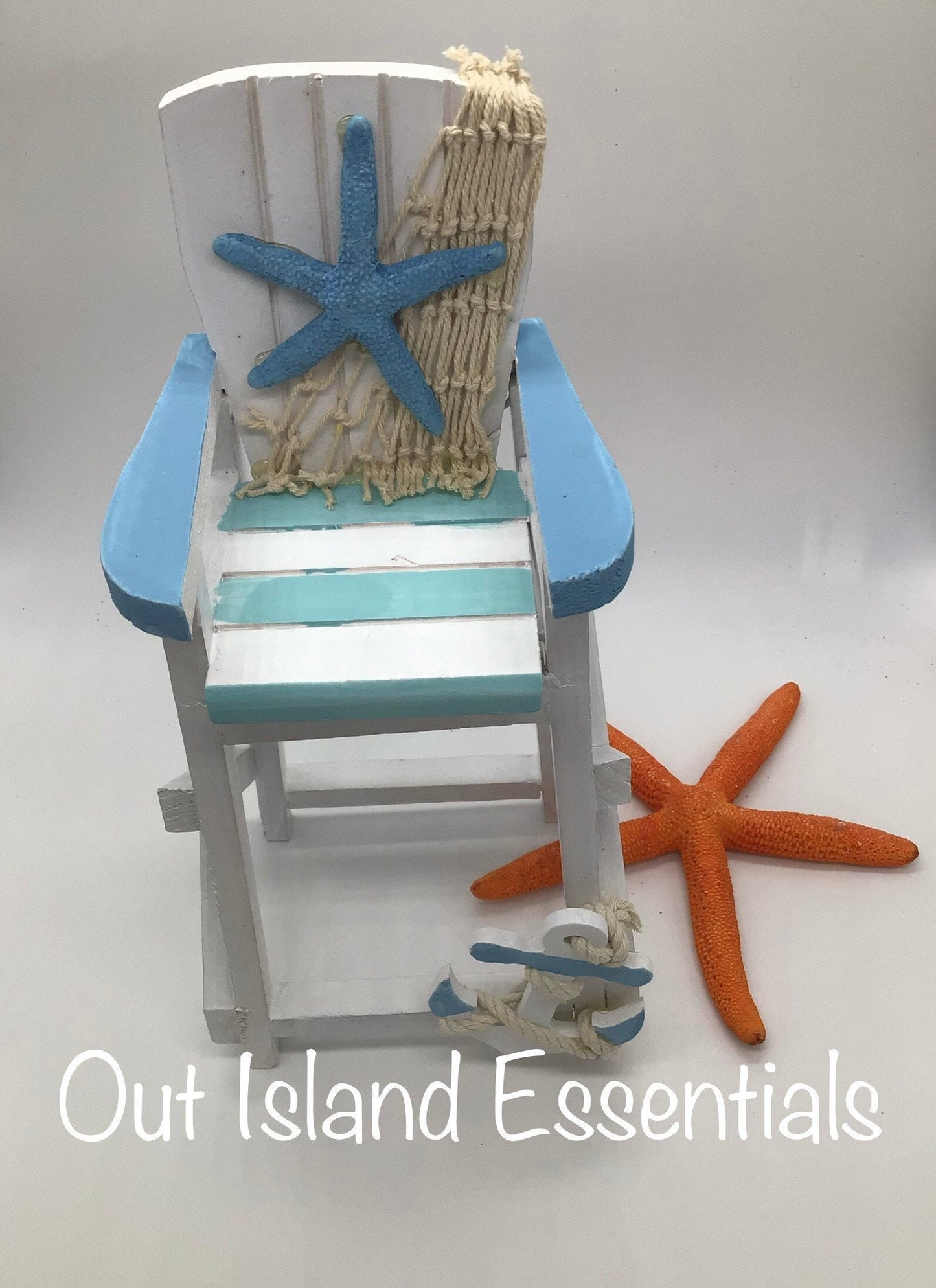 Lifeguard Adirondack Chair | Christmas Beach Decor | Lifeguard Chair Decoration | Table Top Decor | Coastal Mini Chair