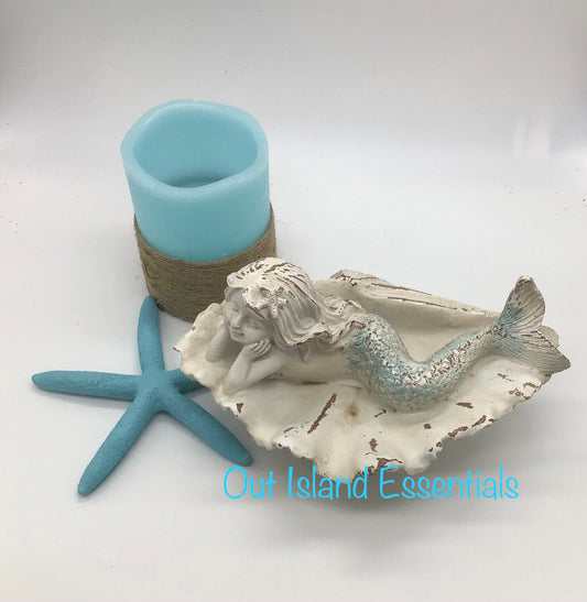 Mermaid In A Clam | Mermaid Decoration | Daydreaming Mermaid | Relaxing Mermaid | Little Mermaid I Mermaid Decor I Mermaid In Shell