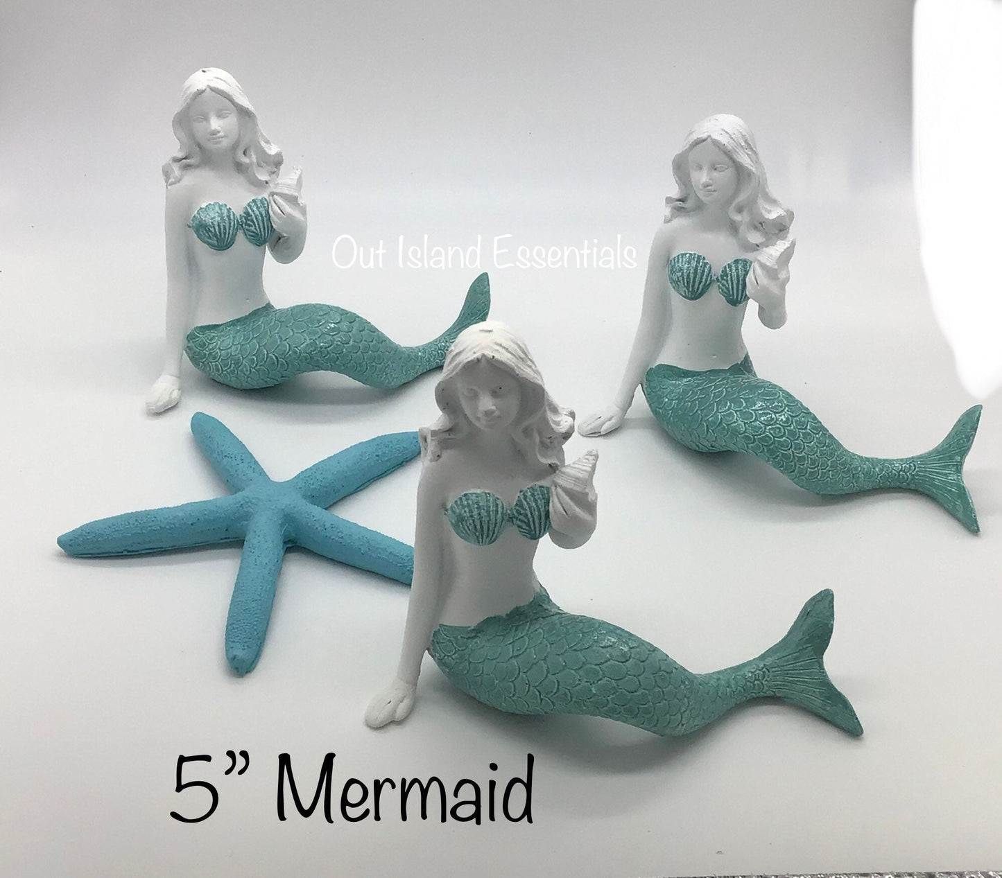 Side Pose Mermaid Statue | Mermaid Decoration | Daydreaming Mermaid | Sitting Down Mermaid | Little Mermaid