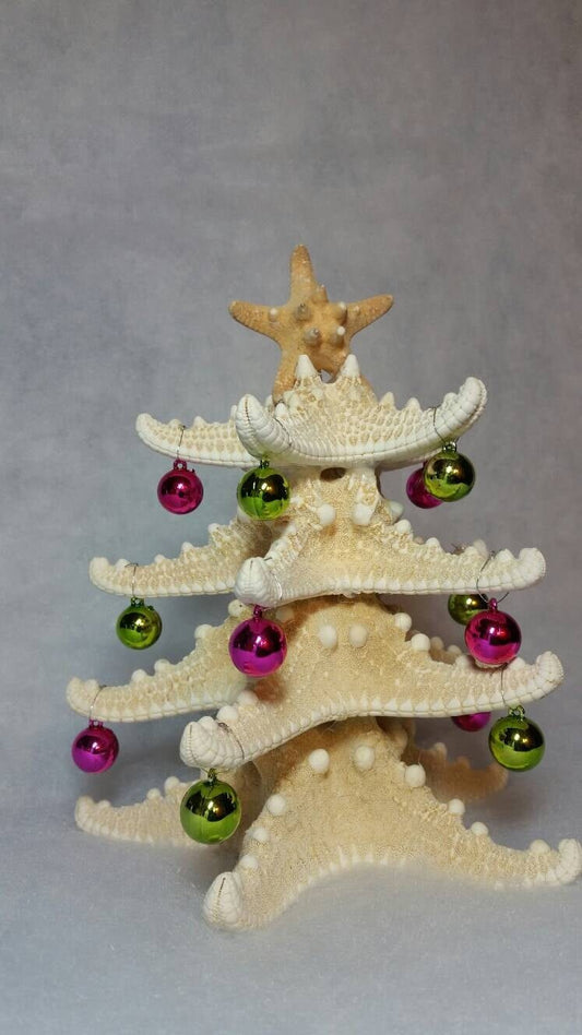 Starfish Christmas Tree Decoration, Rhinestone Starfish Christmas Tree, Starfish Beach Christmas Tree, Table Top Christmas Tree