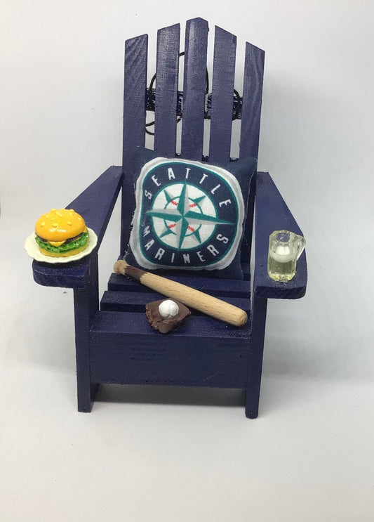 Mariners Ornament I MLB Christmas Ornament | Adirondack Chair Ornament I Seattle Mariners Christmas Ornament I Coastal Cottage Christmas