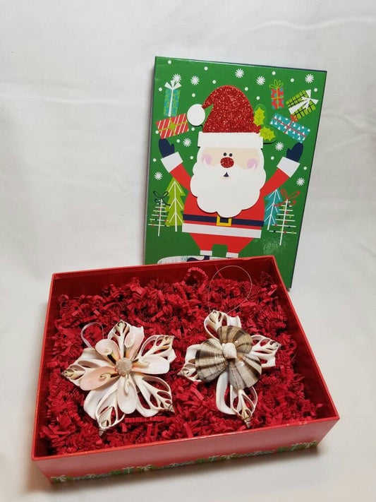 2 Pack Santa Gift Box of Assorted Christmas Ornaments