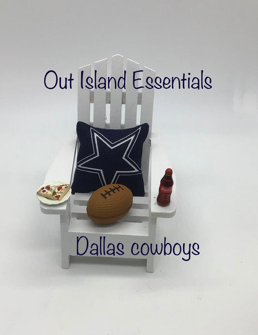 Cowboys Ornament I NFL Christmas Ornament | Adirondack Chair Ornament I Dallas Cowboys Christmas Ornament I Coastal Cottage Christmas