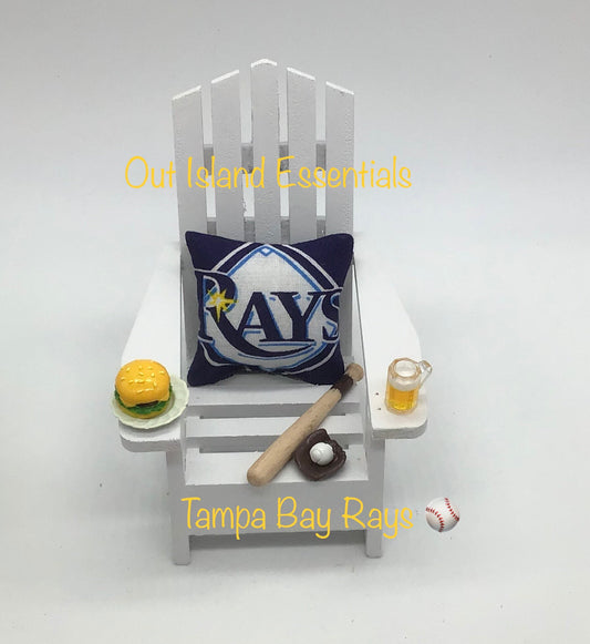 Tampa Ornament I MLB Christmas Ornament | Adirondack Chair Ornament I Tampa Bay Rays Christmas Ornament I Coastal Cottage Christmas