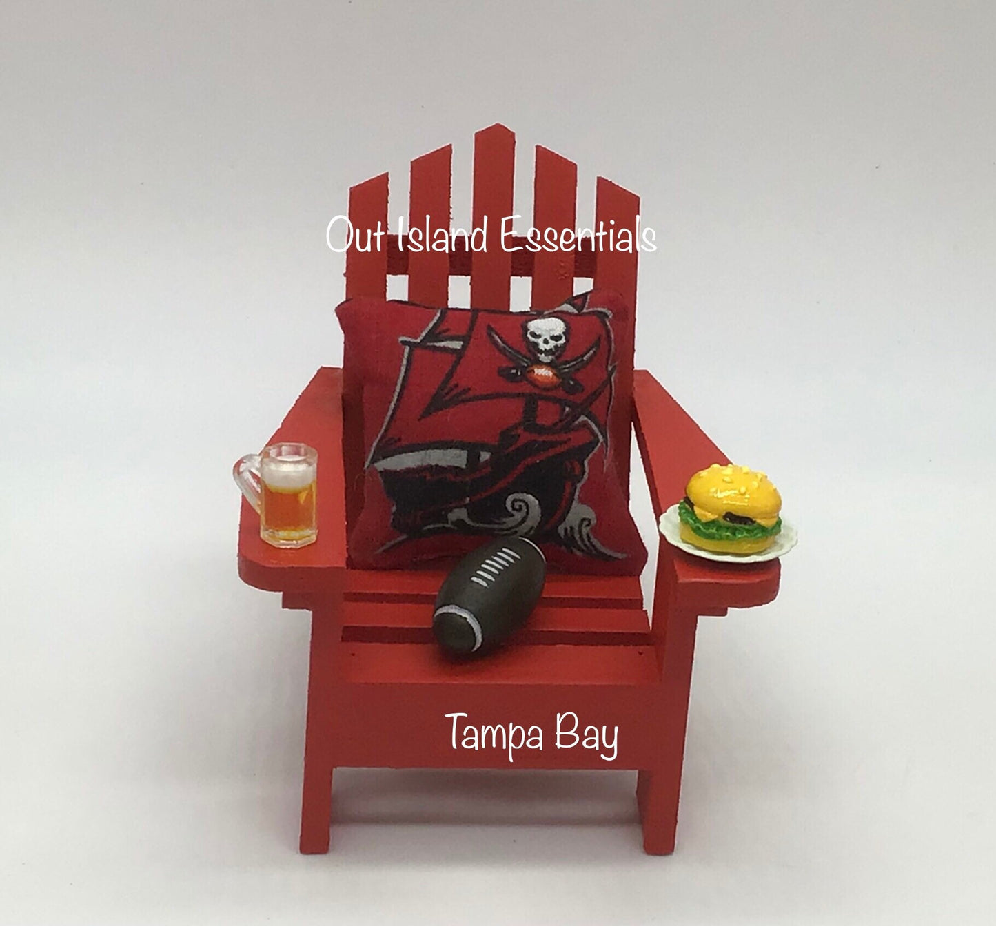 Buccaneers Ornaments I NFL Christmas Ornament | Adirondack Chair Ornament I Tampa Bay Buccaneers Christmas Ornament I Coastal Christmas