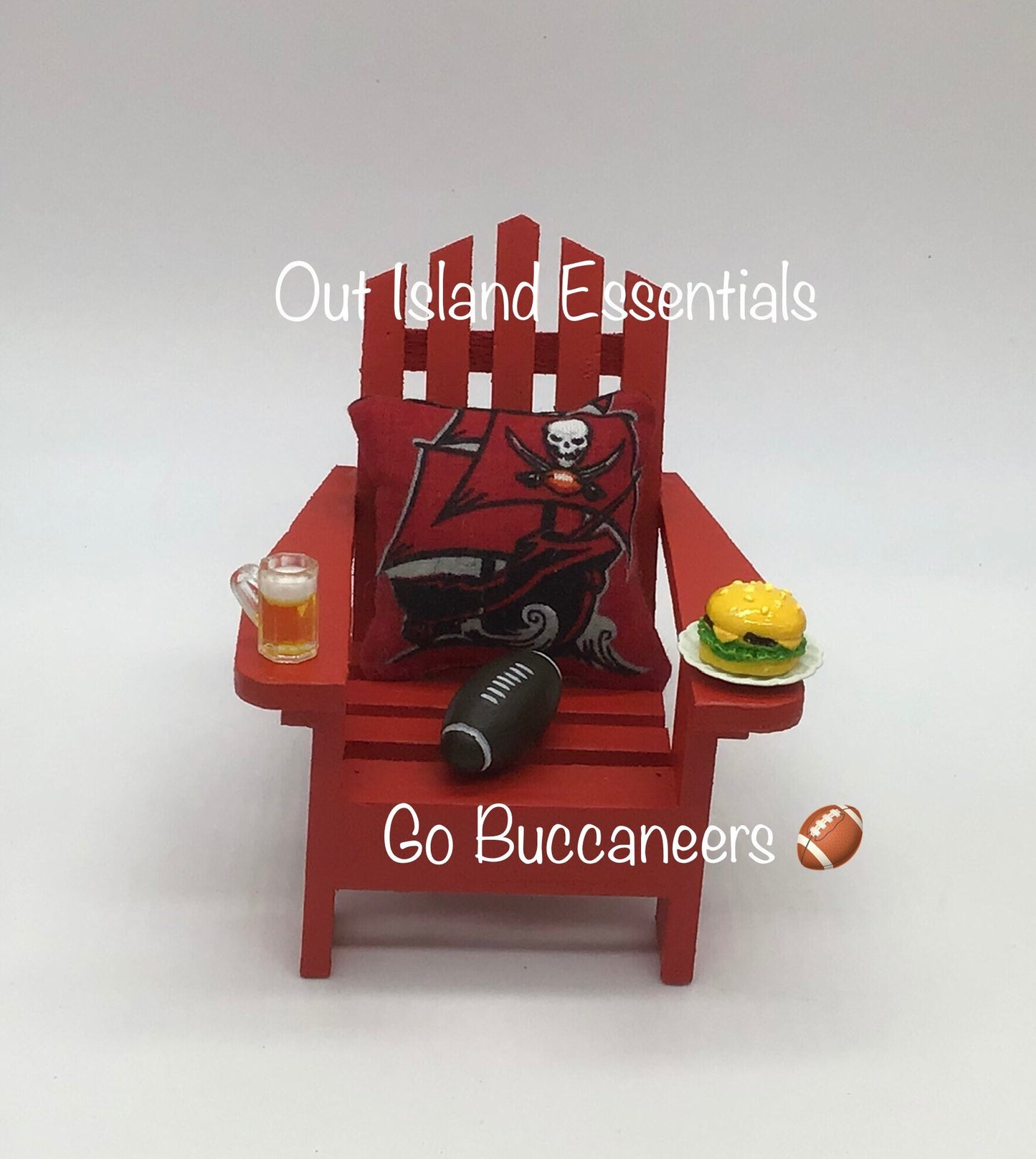 Buccaneers Ornaments I NFL Christmas Ornament | Adirondack Chair Ornament I Tampa Bay Buccaneers Christmas Ornament I Coastal Christmas