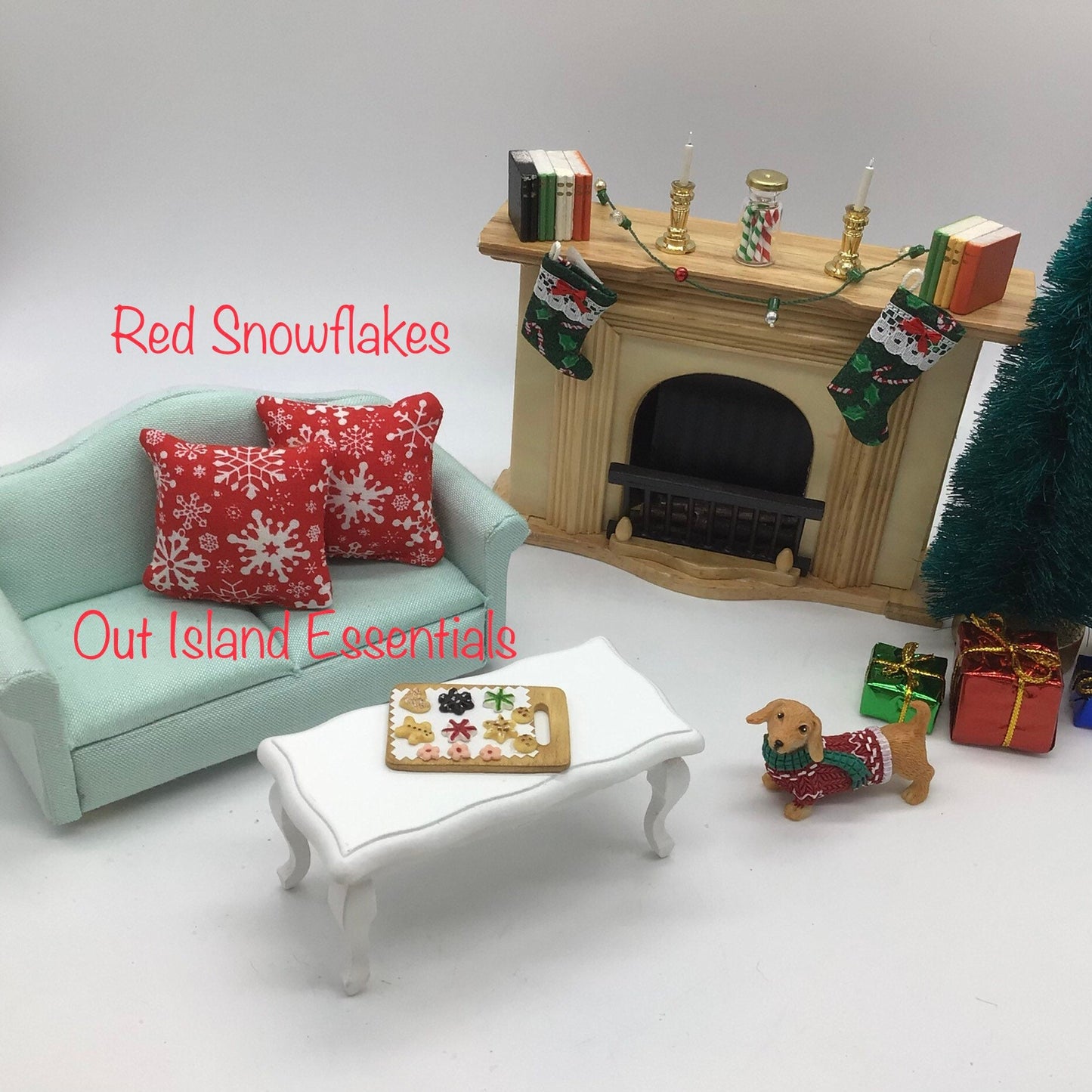 2 Pc. Or 3 Pc. Assorted Dollhouse Miniature Christmas Pillows 1:12 Scale