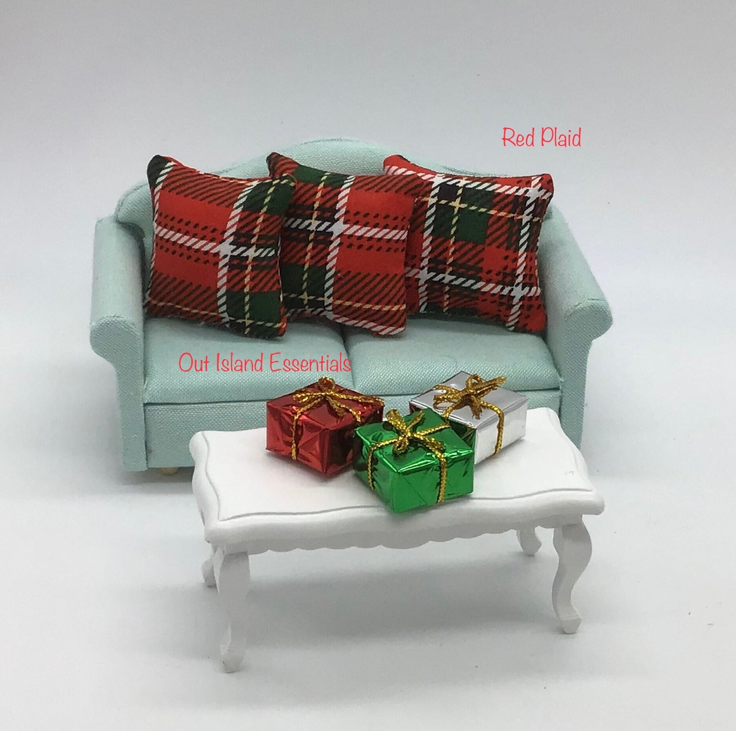 2 Pc. Or 3 Pc. Assorted Dollhouse Miniature Christmas Pillows 1:12 Scale