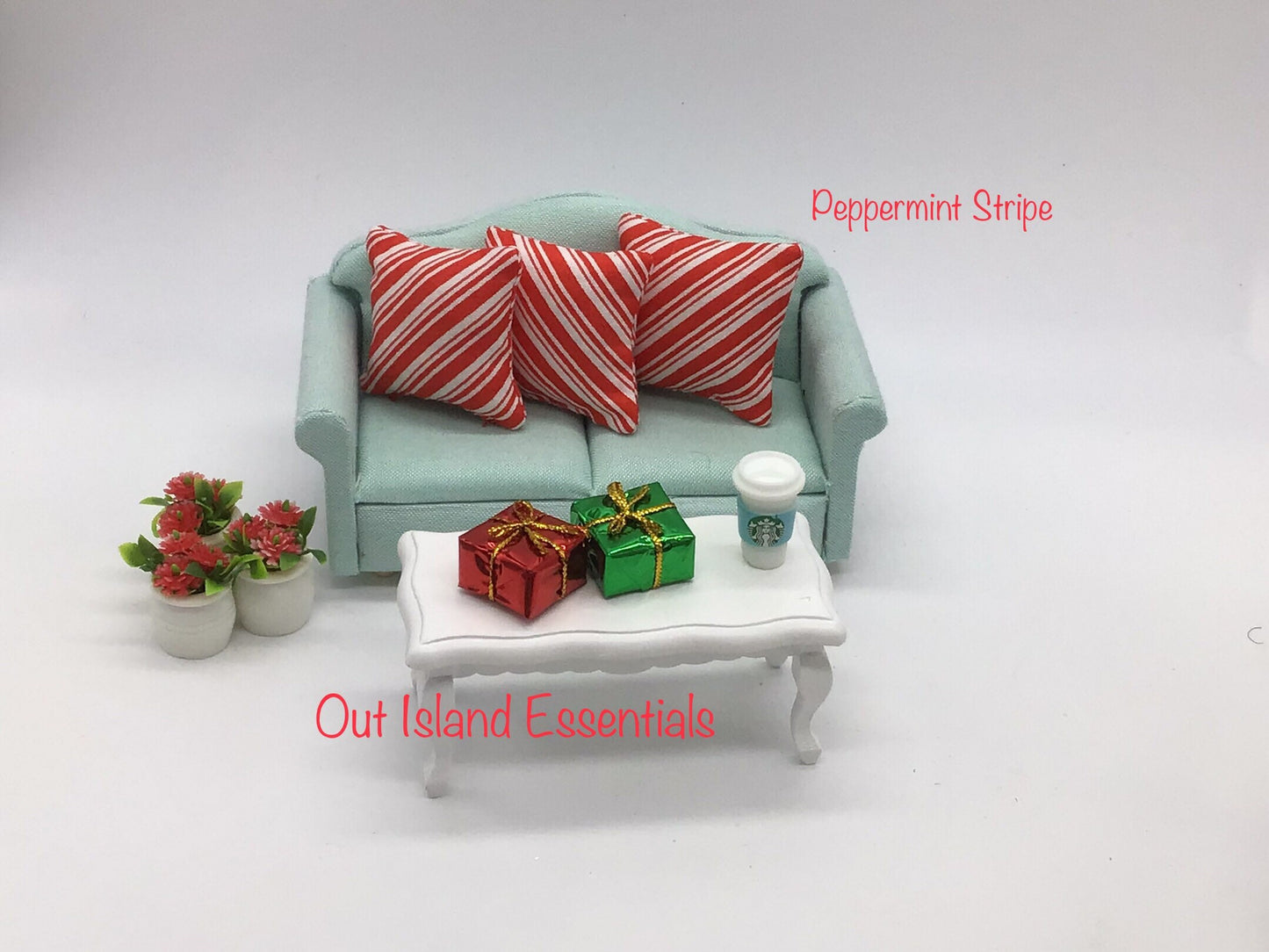 2 Pc. Or 3 Pc. Assorted Dollhouse Miniature Christmas Pillows 1:12 Scale