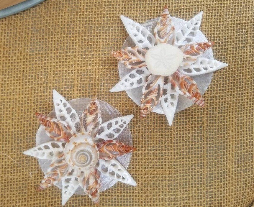 Snowflake Ornament, Seashell Snowflake Christmas Ornament, Seashell Ornament, Coastal Christmas Shell Snowflake, Snowflake, Coastal Ornament