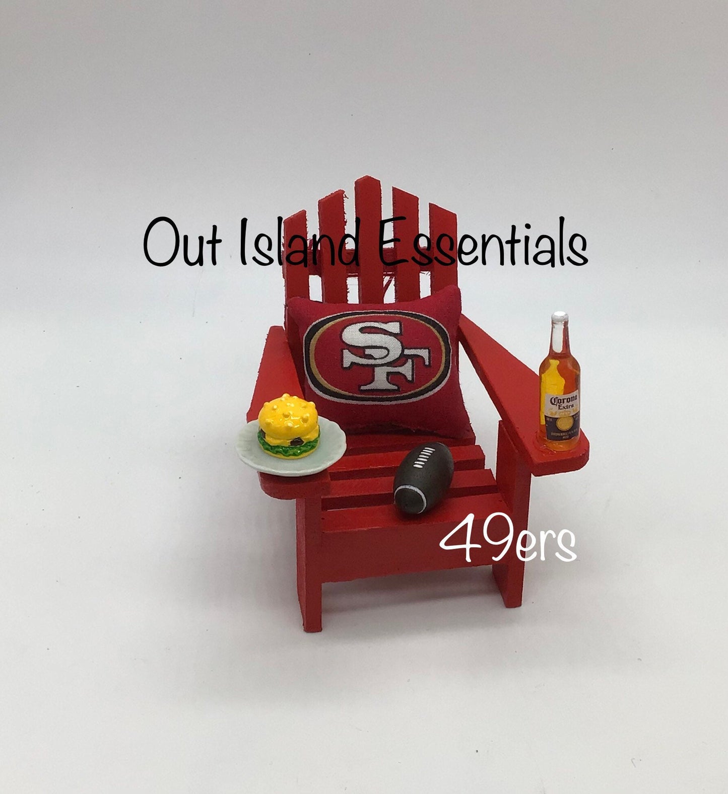 49ers Christmas Ornament, Adirondack Chair Ornament, San Francisco 49ers Coastal Cottage Christmas