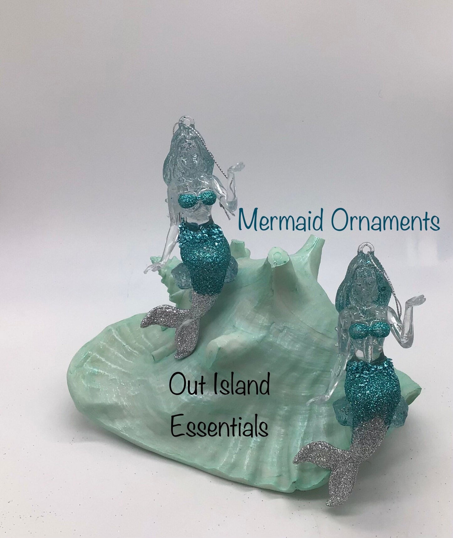 Glittered Mermaid Christmas Ornament I Coastal Mermaid Christmas Ornament I Glittered Mermaid Christmas Ornament I Coastal Beachy Ornaments