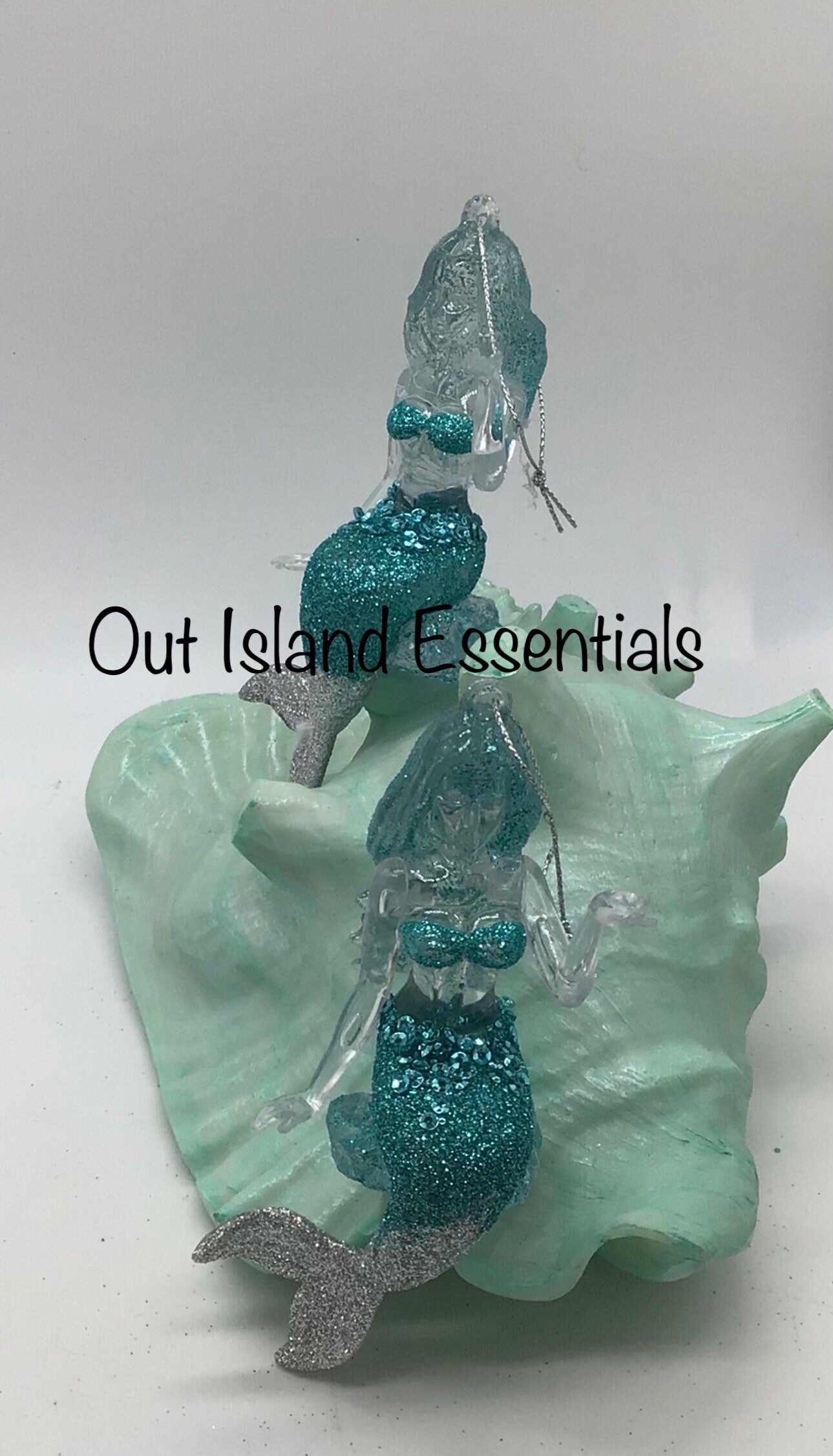 Glittered Mermaid Christmas Ornament I Coastal Mermaid Christmas Ornament I Glittered Mermaid Christmas Ornament I Coastal Beachy Ornaments