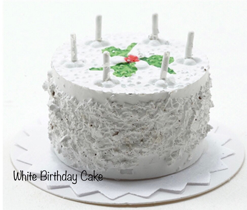 Miniature Birthday Cake I Miniature Doll Cake I Miniature Dollhouse Food I 1:12 Scale Dollhouse Accessories