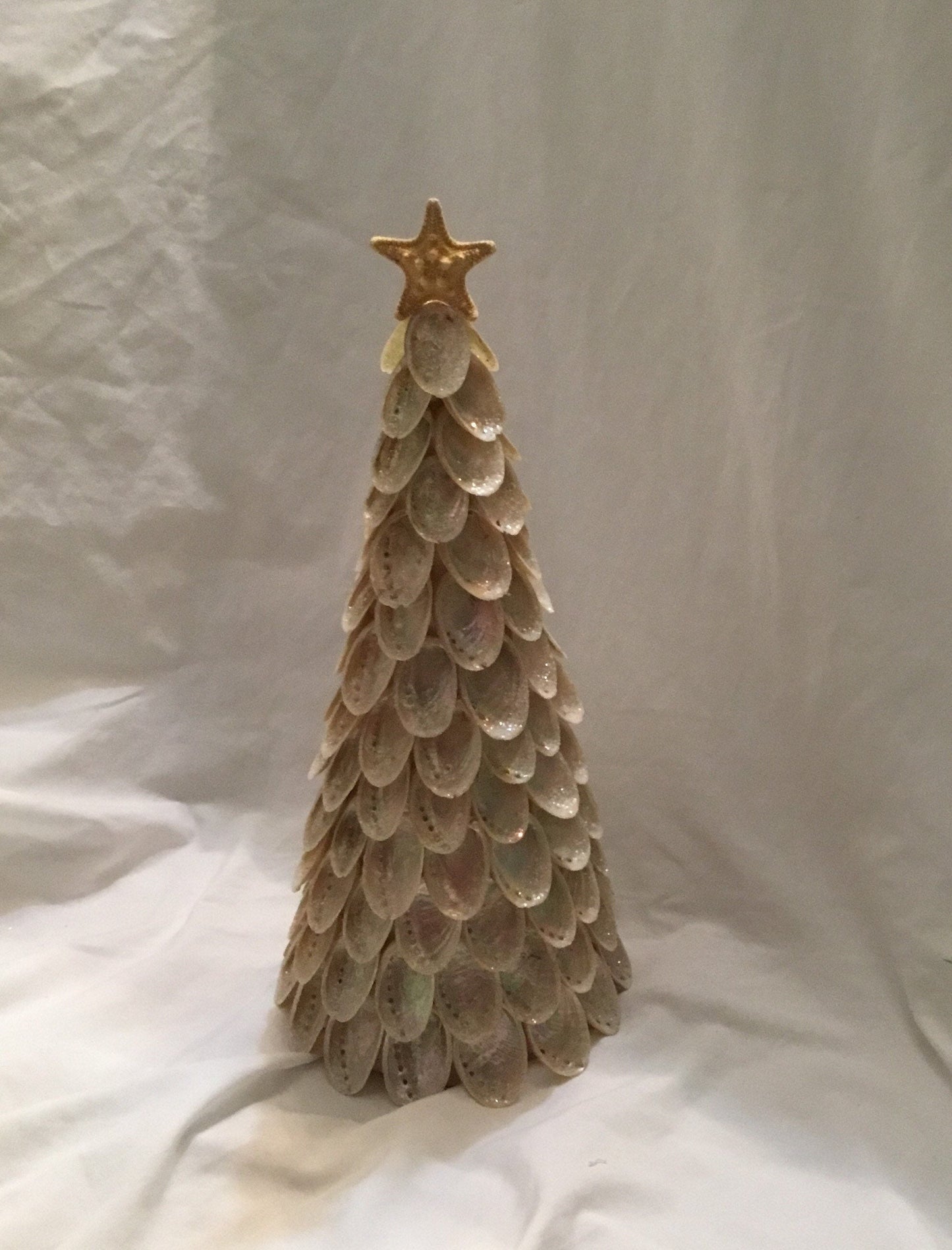 Seashell Christmas Tree I Coastal Christmas Tree I Coastal Decor I Abalone Seashell Tree