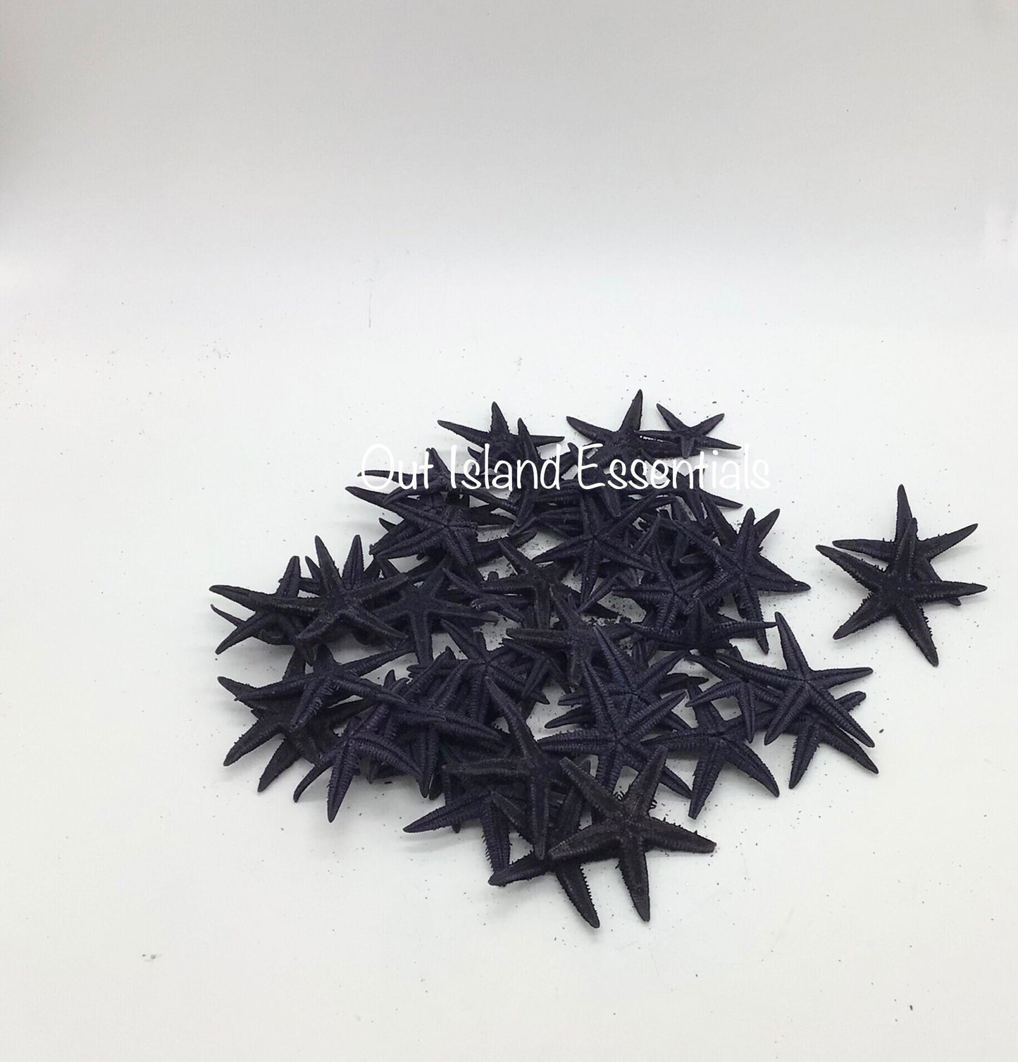 40 Dyed Navy Assorted Sizes Starfish | Craft Starfish | Small Wholesale Starfish | 1 - 2” Starfish I Coastal Invitation Accents