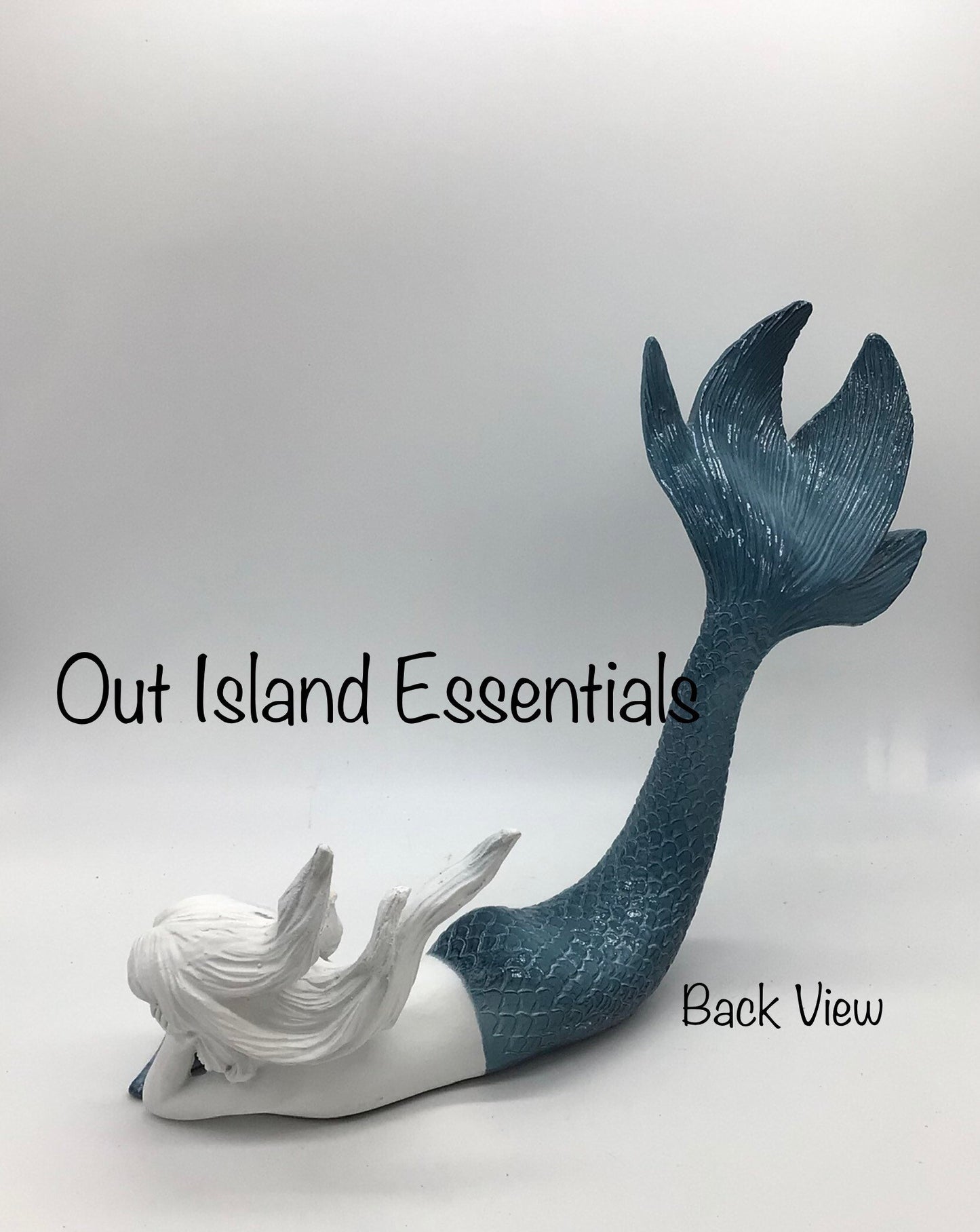 Blue Tail 9" Stunning Tail Mermaid Statue, Mermaid Decoration