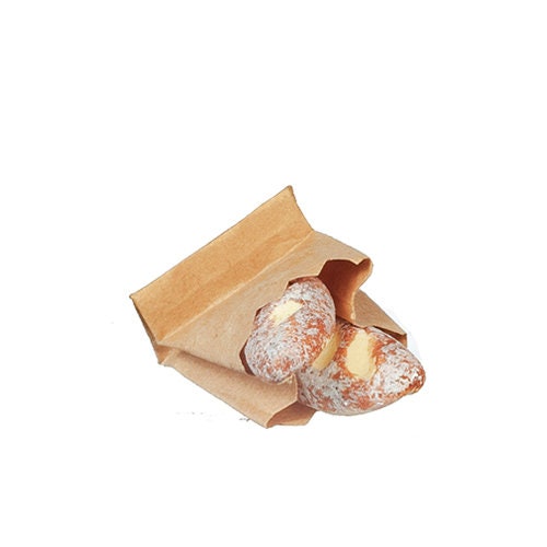 Dollhouse Bread In A Bag, Miniature Doll Bread 1:12 Scale