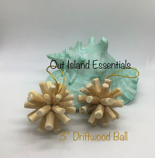 Driftwood Ball I Coastal Ornament I Driftwood Ornament I Coastal Cottage Decor I Natural Ornament