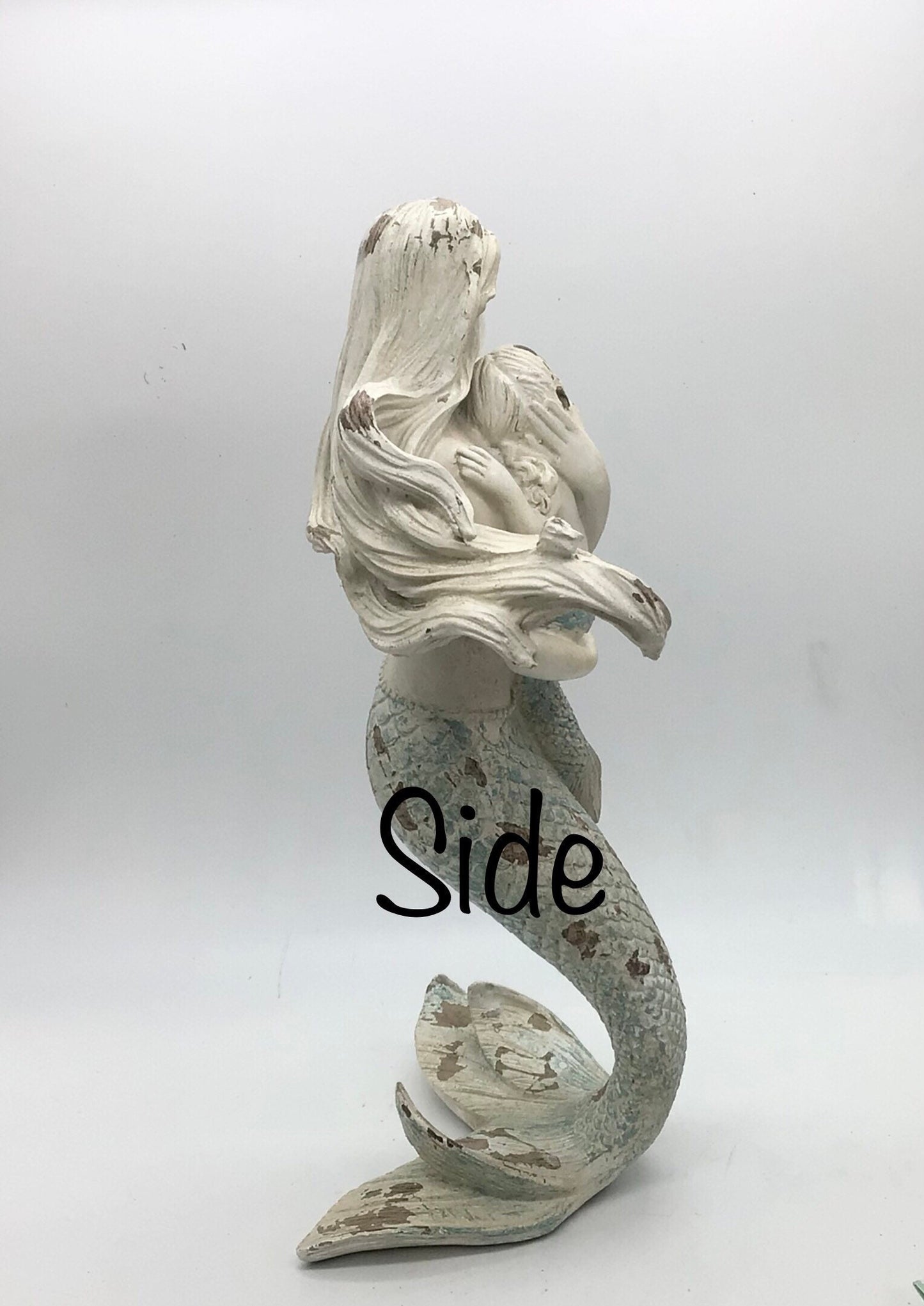 Mommy Mermaid Statue, Mermaid Statues, Daydreaming, Relaxing Mermaid, Mommy And Baby Mermaid