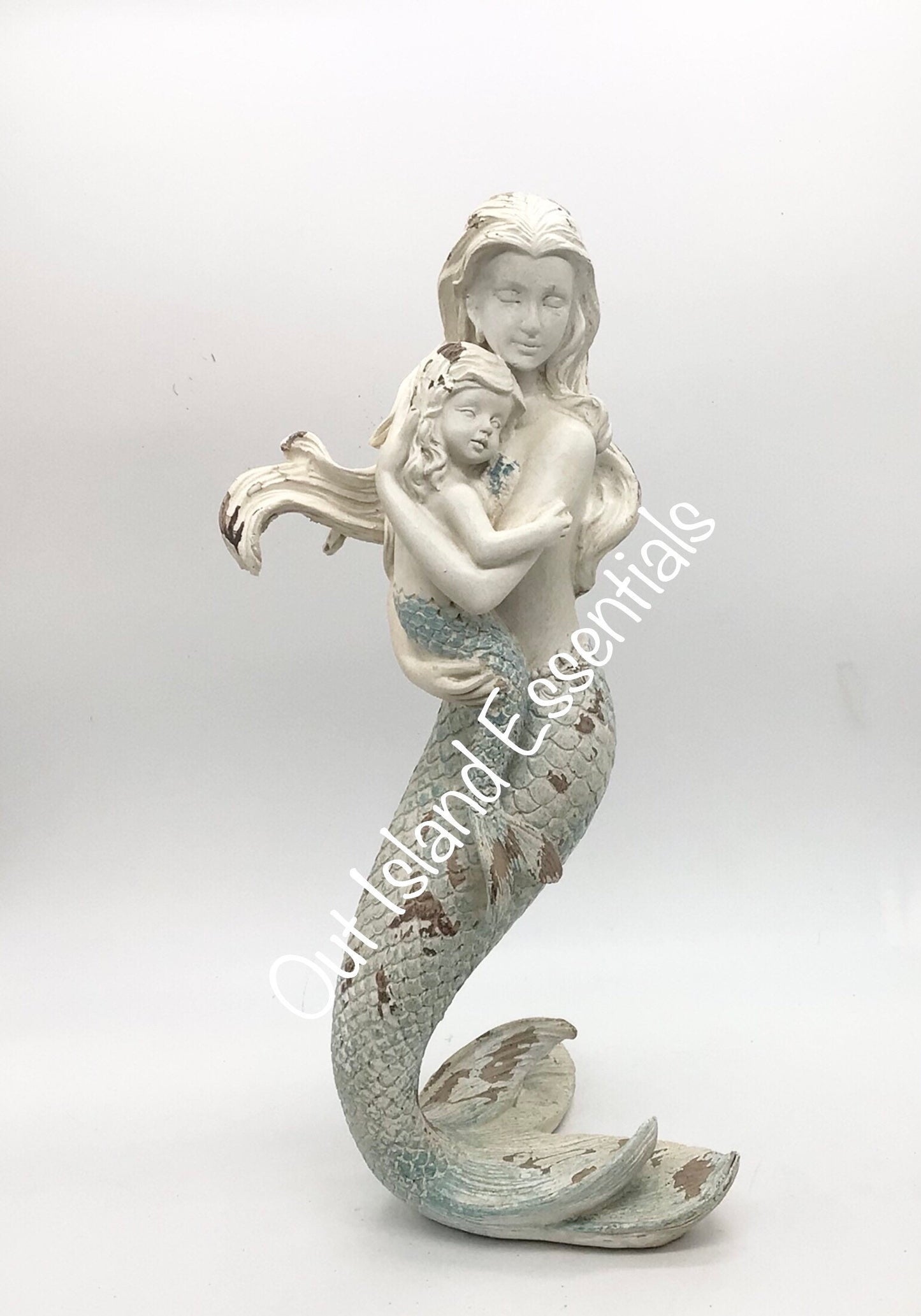 Mommy Mermaid Statue, Mermaid Statues, Daydreaming, Relaxing Mermaid, Mommy And Baby Mermaid