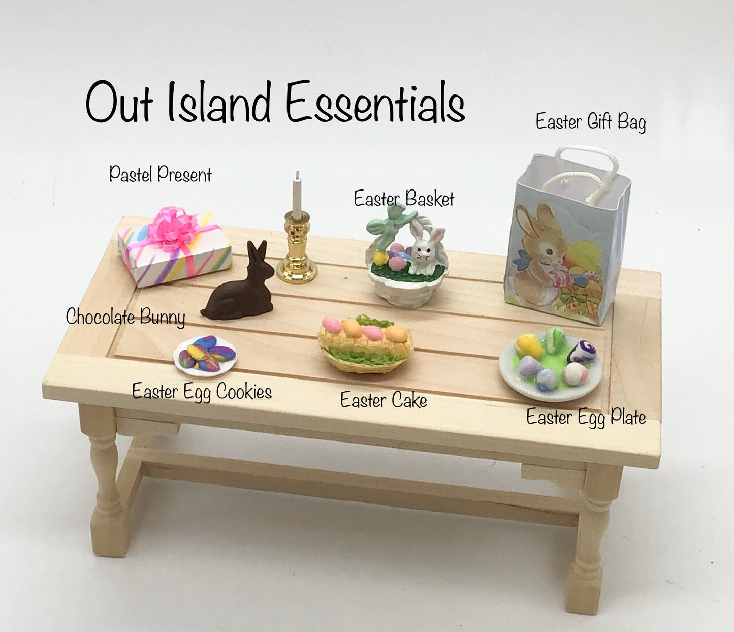 Miniature Easter Egg Cake I Miniature Doll Cake I Miniature Dollhouse Food I 1:12 Scale Dollhouse Easter Accessories