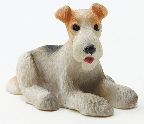 Miniature Airdale Terrier Dog I Dollhouse Miniature Pet I Miniature Furry Pets I Miniature Terrier Dog