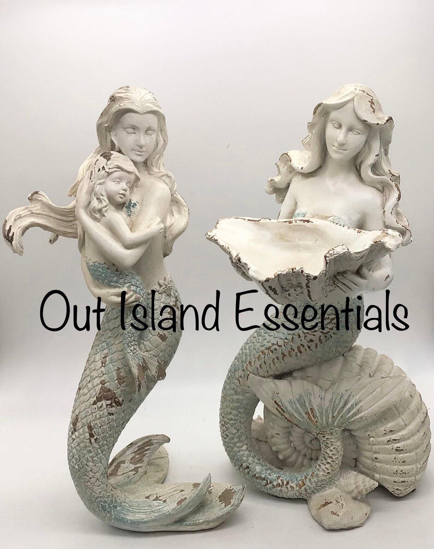 Mommy Mermaid Statue, Mermaid Statues, Daydreaming, Relaxing Mermaid, Mommy And Baby Mermaid