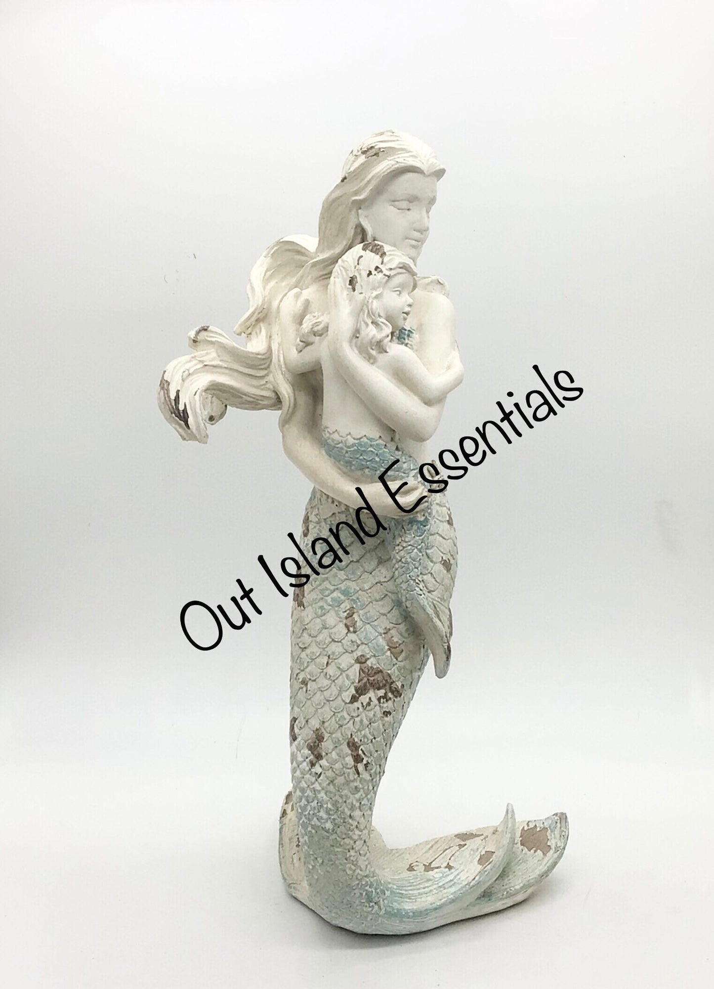 Mommy Mermaid Statue, Mermaid Statues, Daydreaming, Relaxing Mermaid, Mommy And Baby Mermaid