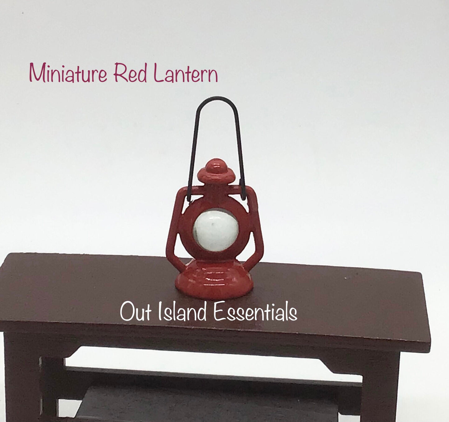 1 PC Miniature Dollhouse Red No-Working Lantern 1:12 Scale