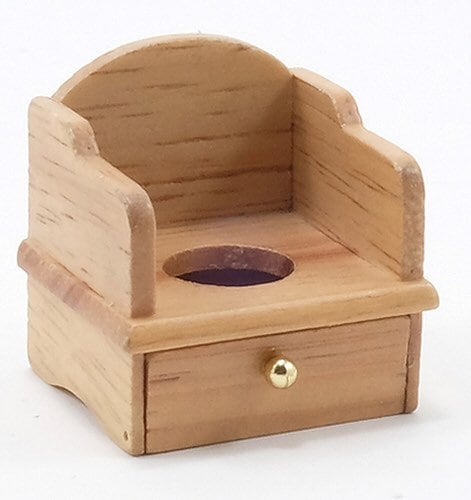 Miniature Wooden Potty Box I Miniature 1:12 Scale Potty Chair I Miniature Dollhouse Nursery Accessories I Miniature Dollhouse Nursery