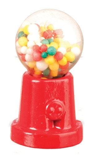 Miniature Gumball Machine I Miniature Gum Ball Machine I Miniature Dollhouse Candy I 1:12 Scale Dollhouse Accessories