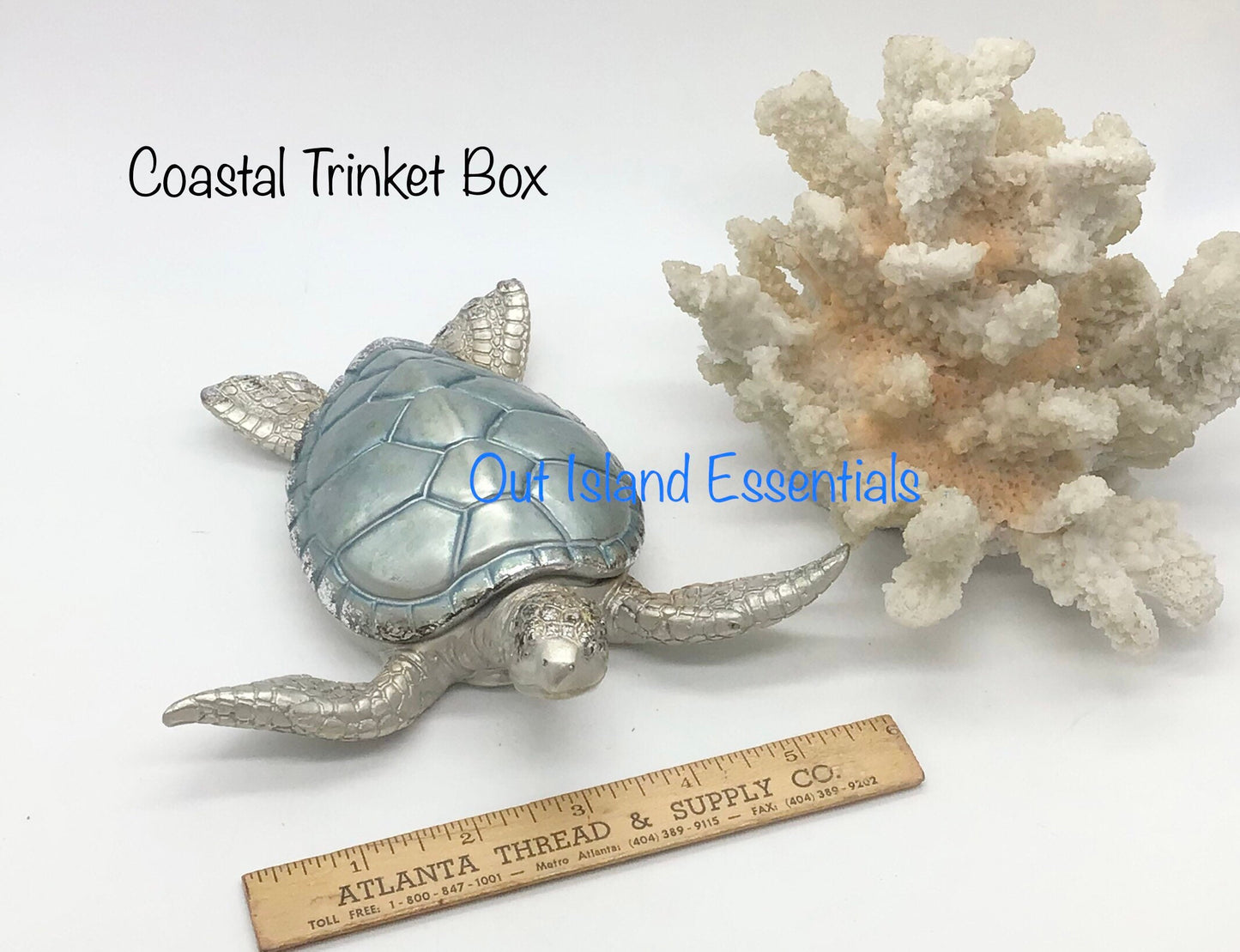 Turtle Decor Trinket Box I Turtle Lover Decor I Coastal Trinket Box Decor I Turtle Jewelry Box