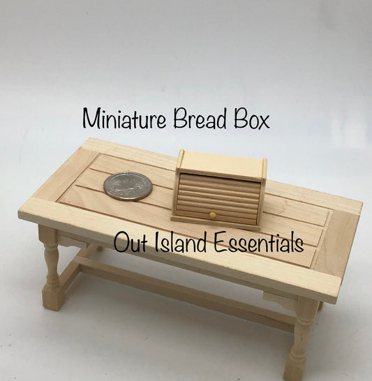 Miniature Bread Box I Miniature 1:12 Scale Kitchen Accessories I Miniature Kitchen Counter Bread Box