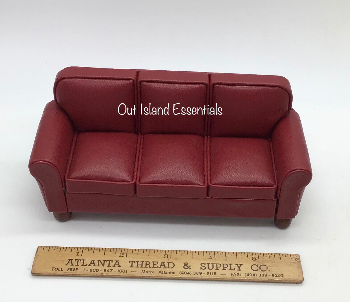 1:12 Scale Dollhouse Miniature Brown Living Room Sofa