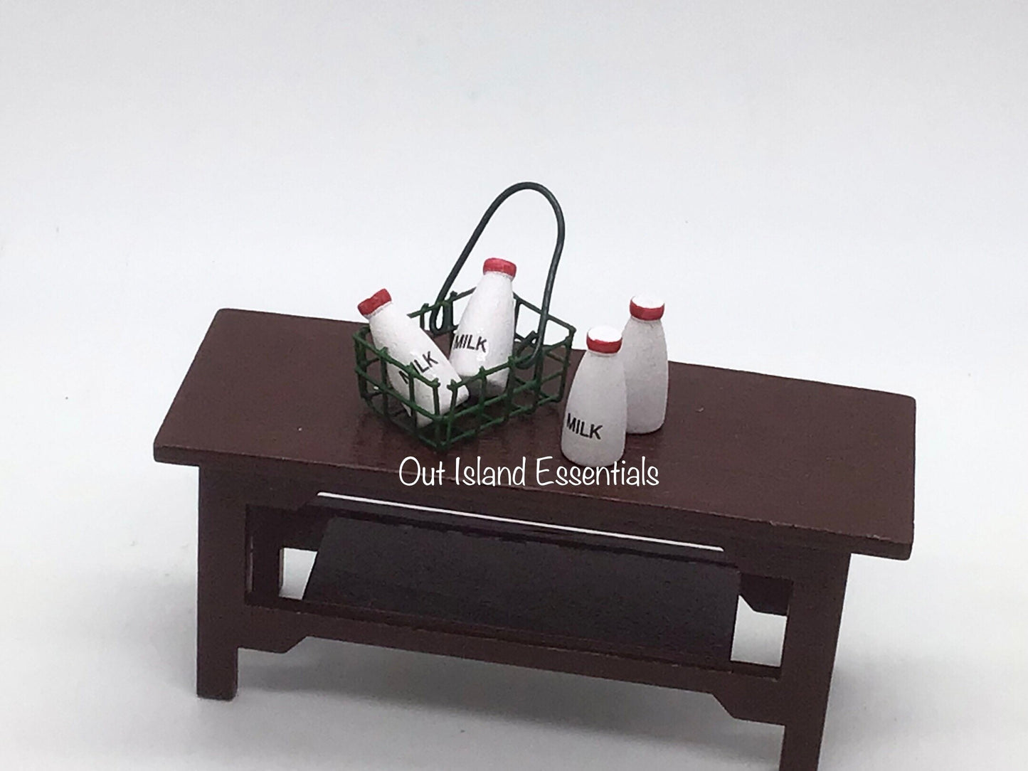 Miniature Crate Of Milk | Dollhouse Mini Bottles Of Milk I Miniature Doll Crate I Miniature Drinks I 1:12 Scale Dollhouse Accessories