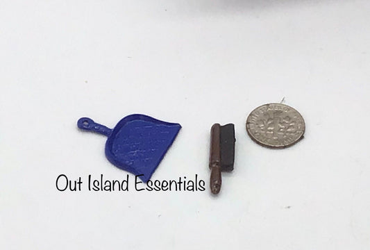 Miniature Dust Pan And Brush I Dollhouse Miniature Dust Pan I Miniature Dollhouse Cleaning Supplies